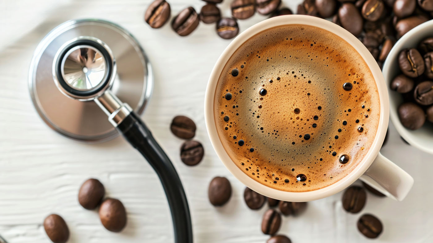 Caffeine có trong cà phê có thể làm tăng huyết áp tạm thời.