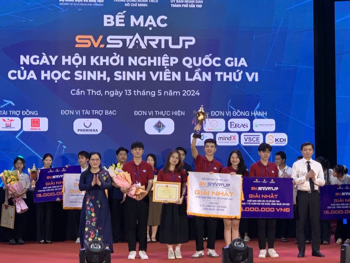 Bế mạc SV. Startup - Ngày hội khởi nghiệp quốc gia của học sinh, sinh viên lần thứ VI, sinh viên TLU đoạt giải cao.