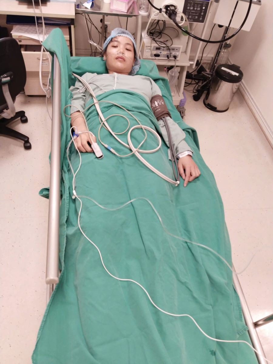 Bác sĩ Dương Thị Mến những ngày đang theo dõi, điều trị trước khi ghép gan.
