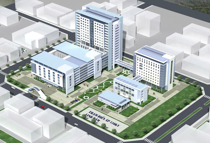 Phối cảnh Bệnh viện Đại học Y Dược, Đại học Quốc gia Hà Nội - Cơ sở tại Linh Đàm 