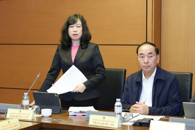 Bộ trưởng Bộ Y tế Đào Hồng Lan phát biểu tại Tổ chiều 3/11.