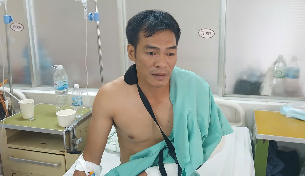 Anh Nguyễn Long Cương thoát nạn trong gang tấc nhưng vẫn còn ám ảnh về vụ sạt lở.