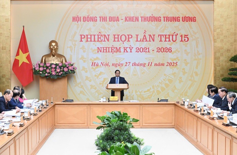 Thủ tướng Chính phủ Phạm Minh Chính, Chủ tịch Hội đồng Thi đua – Khen thưởng Trung ương nhiệm kỳ 2021-2026 (Hội đồng) chủ trì phiên họp lần thứ 15 của Hội đồng