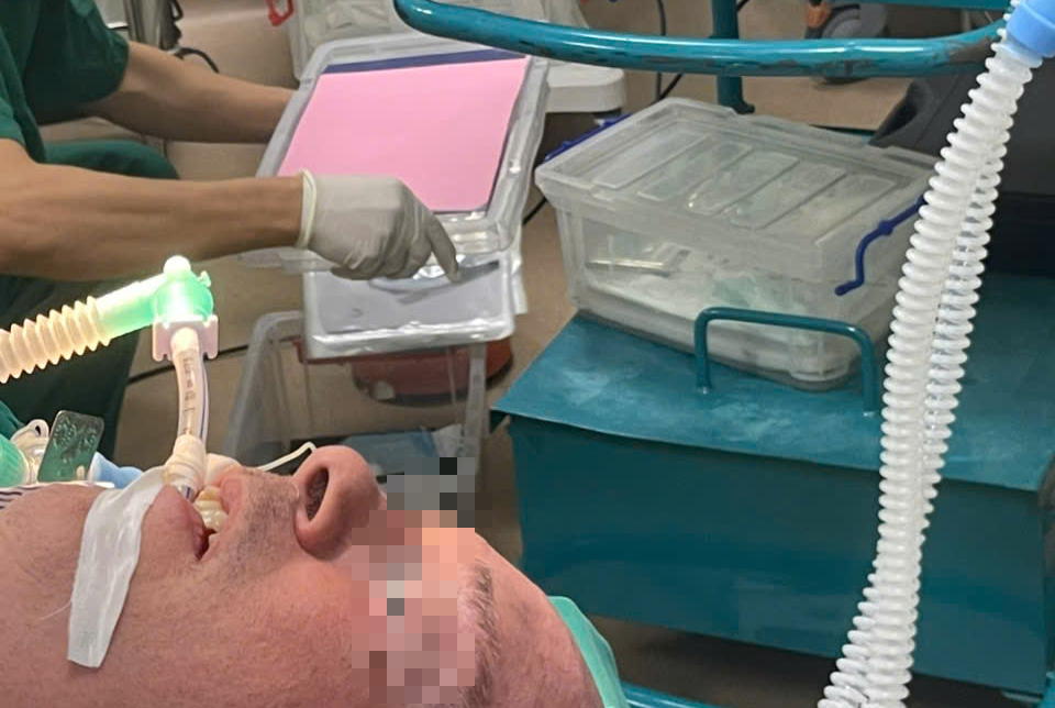 Bệnh nhân trong ca phẫu thuật.