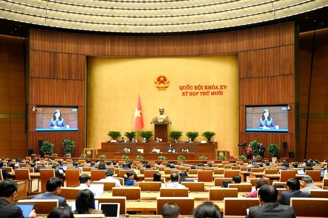 Toàn cảnh Kỳ họp thứ 10, Quốc hội khóa XV sáng 2/12.