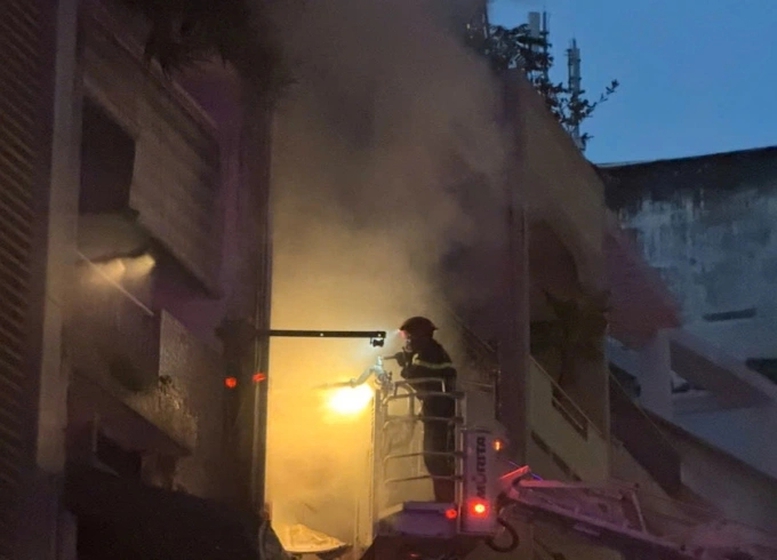 Hiện trường vụ hỏa hoạn.