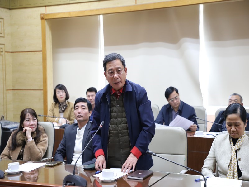 Ông Vũ Quang Diễn, Giám đốc Bệnh viện 74 Trung ương phát biểu