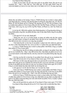 Thu hồi trên toàn quốc hai lô mỹ phẩm không bảo đảm chất lượng